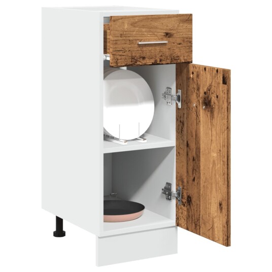  Bunnskap med skuff gammelt tre 30x46x81,5 cm konstruert tre 8721158436054