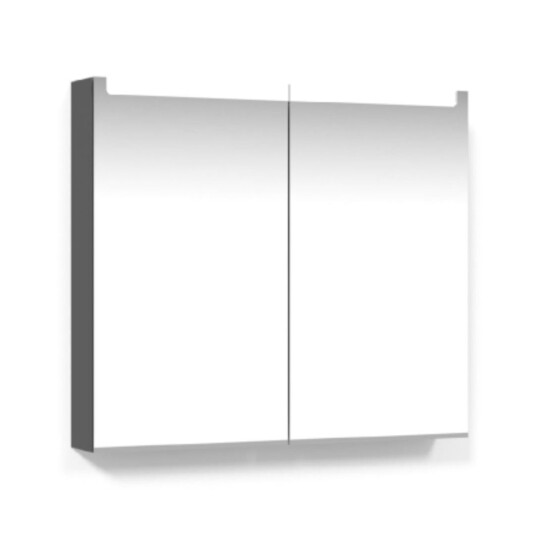 Macro Design Crown Speilskap Innfelt Belysning med 2 dør Antrasitt / 80cm