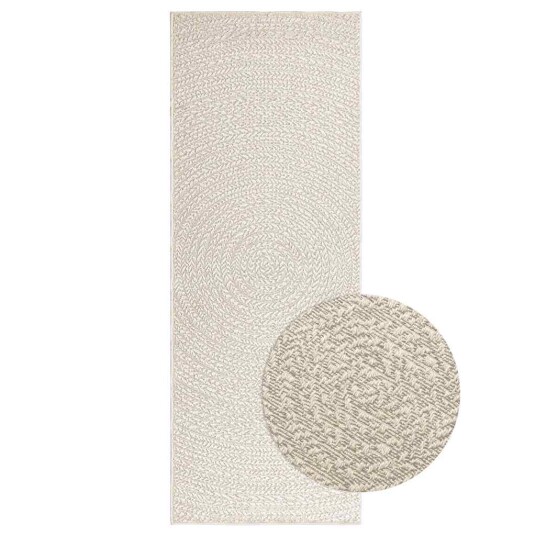 Teppe ZIZUR kremhvit 80x200 cm jute-utseende innendørs&utendørs 8721102836886