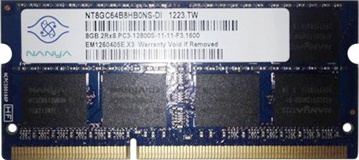 Nanya 8GB DDR3-1600 CL11 SO-DIMM 204-pin Non-ECC NT8GC64B8HB0NS-DI