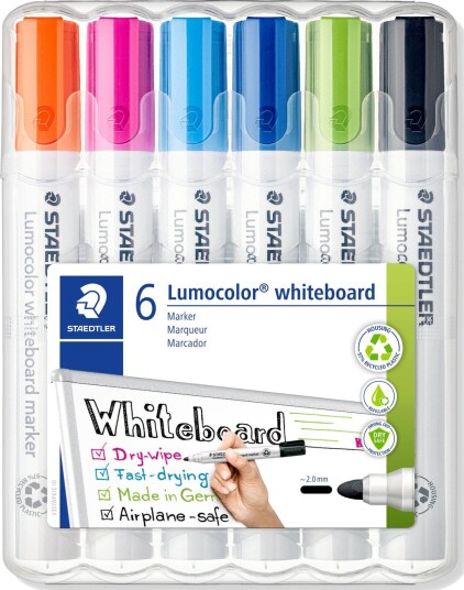 Staedtler Lumocolor Whiteboard marker 6-pack 2 mm Staedtler Lumocolor Whiteboard marker 6-pack 2 mm