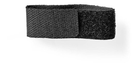Nedis Hook og Loop Kabelbånd 6-pakning Sort Nylon