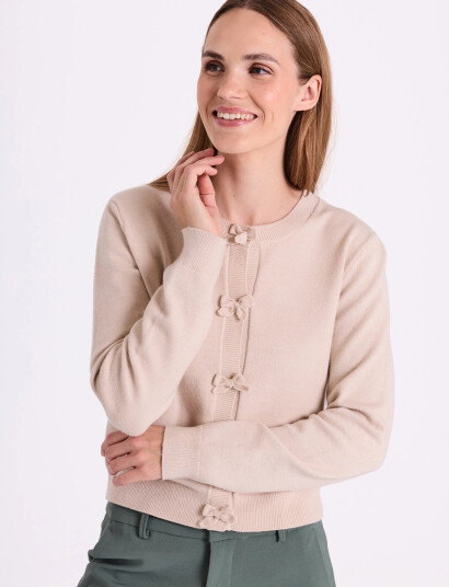 FREE/QUENT Fqtessa Cardigan Beige XXL