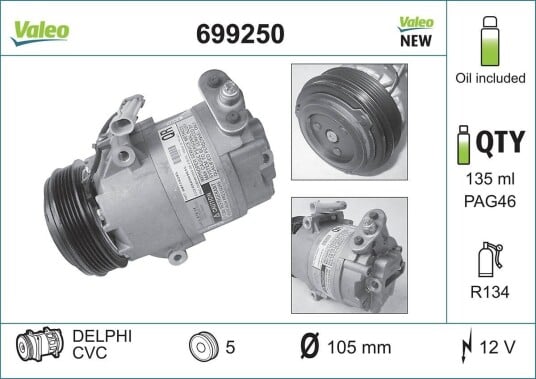AC kompressor VALEO 699250 AC kompressor VALEO 699250