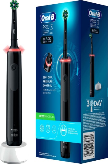Oral-B Elektrisk tannbørste Pro 3 3000 CrossAction BLACK Edition
