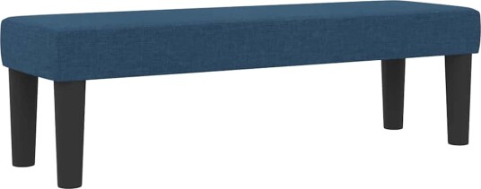 Box Spring seng med madrass og benk Blå 140x190 cm Stoff