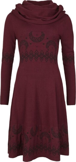 Black Premium by EMP Middellang kjole S til XXL Damer burgunder