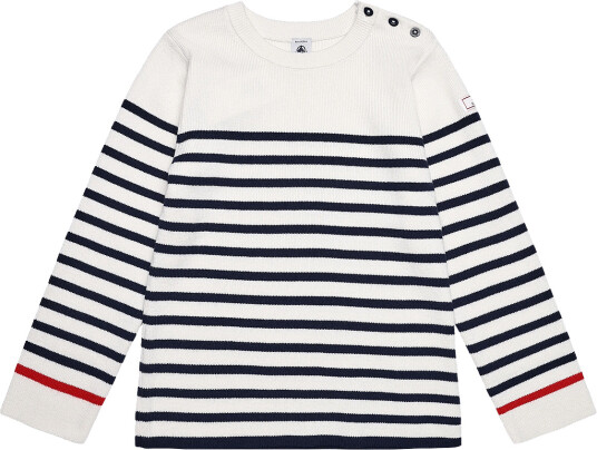 Petit Bateau Pull Rdc V Bateau White 140