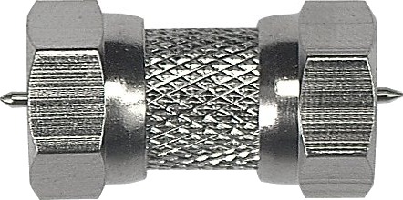 Axing Koaksialadapter F-Type Han/Han CFA00400 Rustfritt Stål