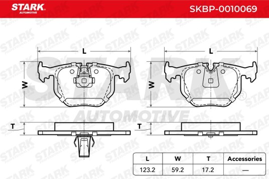 Bremseklosser STARK SKBP 0010069 Bremseklosser STARK SKBP 0010069