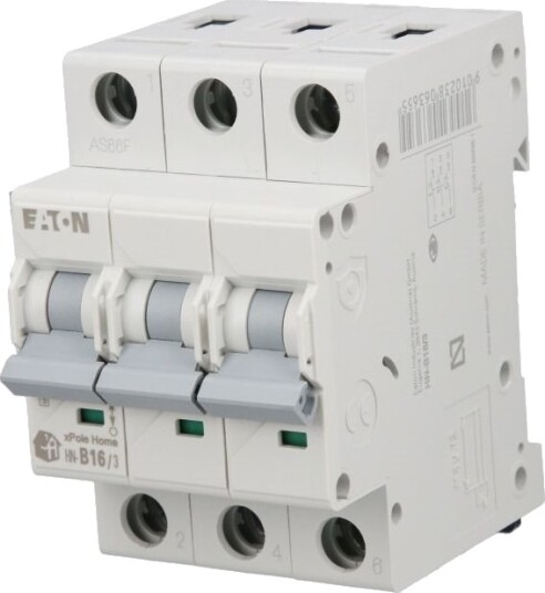 Eaton Corporation Eaton Overspennings-/Automatsikring 3P B 16A 6Ka Ac Xpole Home Hn-B16/3 194881