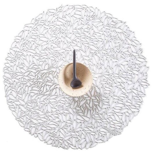CHILEWICH Pressed Petal Spisebrikke 38cm GLACIER Rund