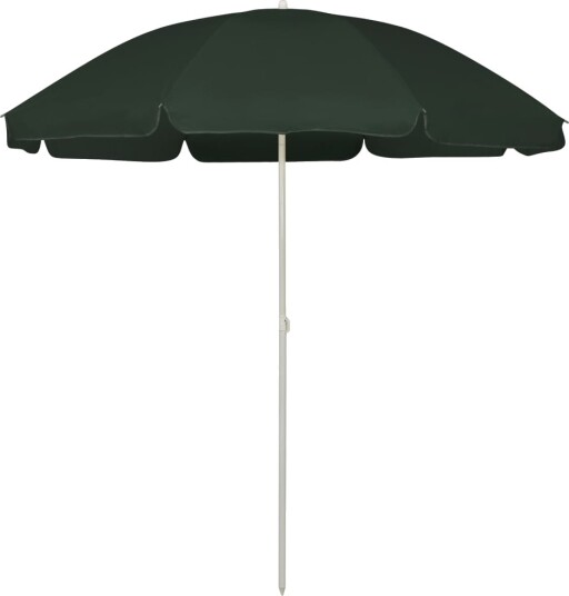 vidaXL Strandparasoll grønn 240 cm