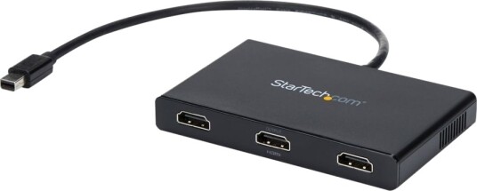 Startech 3 Port Mini Displayport Mst Hub - 4K 30Hz - Mini Dp To Hdmi Video Splitter For Multiple Monitors - Mdp To Hdmi (Mstmdp123hd) - Video/Lyd-Splitter - 3 X Hdmi - Stasjonær - Ac 100/240 V