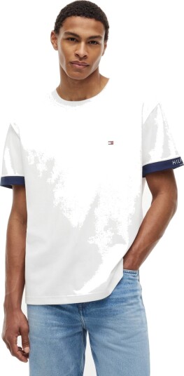 Tommy Hilfiger Sail Mix Media Cuff Regular Tee White XXL
