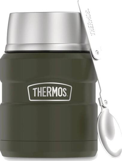 Thermos King Stainless steel vakuum food jar Army Green 470 ml with Army Green 470 ml Army Green Thermos King Stainless steel vakuum food jar Army Green 470 ml with Army Green 470 ml Army Green