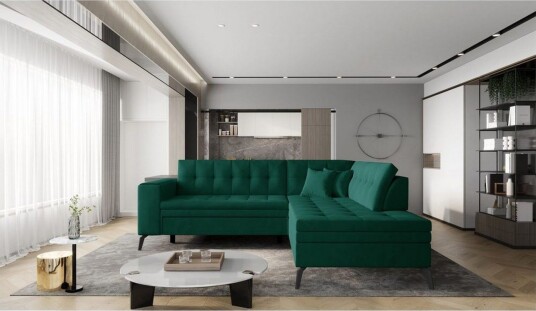 Seksjon Eltap Lanvin 260x210x93 cm Nube 35 Grønn Høyre Seksjon Eltap Lanvin 260x210x93 cm Nube 35 Grønn Høyre