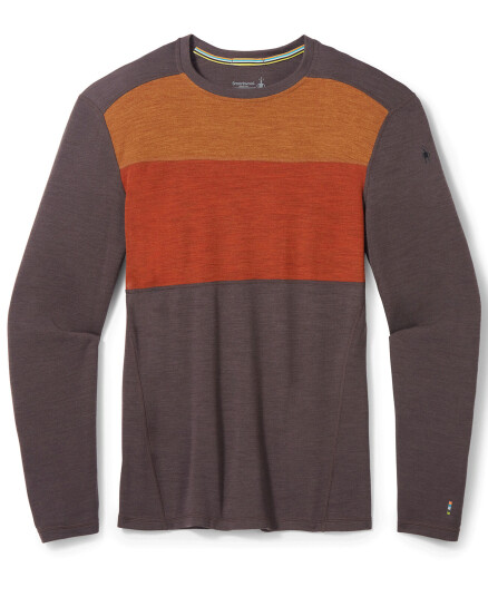 Smartwool Men'S Classic Thermal Merino Base Layer Colorblock Crew Shale Heather Shale Heather male S Smartwool Men'S Classic Thermal Merino Base Layer Colorblock Crew Shale Heather Shale Heather male S