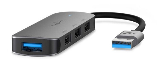 Nedis USB-hub | USB-A Han | 4x USB A Female | 4-Port port(s) | USB 2.0 / USB 3.2 Gen 1 | USB-Strøm