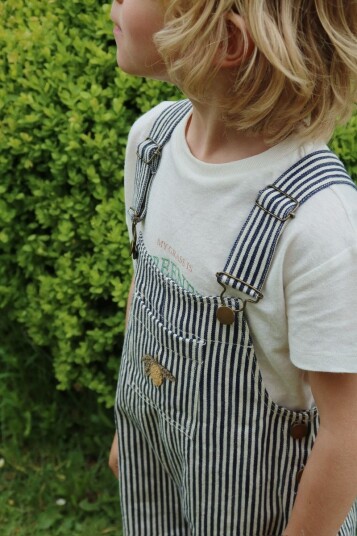 Konges Sløjd Naval Stripe Fender Overalls Gots 4 år
