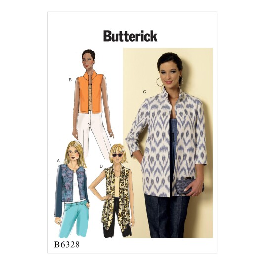 Butterick 6328- Jakke til dame B5 (8-10-12-14-16)