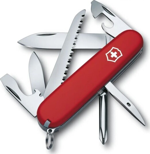 Victorinox Hiker Multiverktøyskniv Rød med 13 Verktøy - 91 mm Victorinox Hiker Multiverktøyskniv Rød med 13 Verktøy - 91 mm