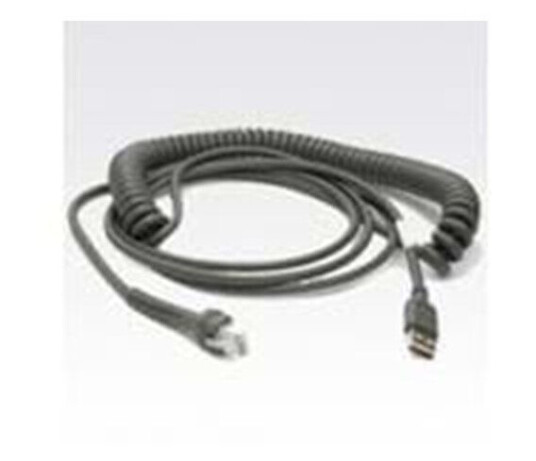 Motorola USB A-RJ45 Kolderadapter Kabel 2.7m Spiral Grå