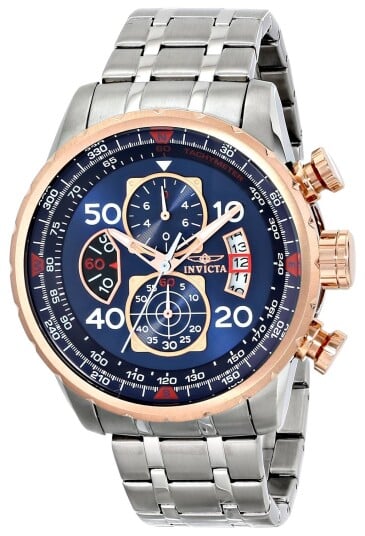 Invicta Herreklokke 17203 Aviator Blå/Stål Ø48 mm Invicta Herreklokke 17203 Aviator Blå/Stål Ø48 mm
