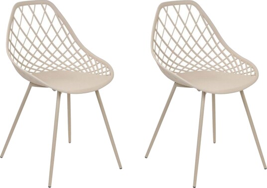 Matsalsstol Beliani Canton Ii set om 2 Beige -