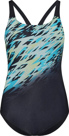 Speedo Hyperboom Placement Muscleback ANTHRACITE/HYPER TEAL 36