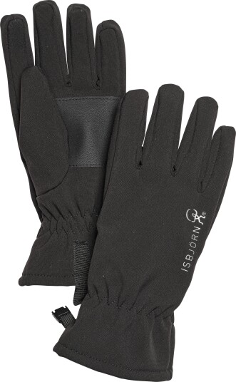 Isbjörn Of Sweden Kids' Trail Softshell Finger Glove Black 5 6yr Isbjörn Of Sweden Kids' Trail Softshell Finger Glove Black 5 6yr