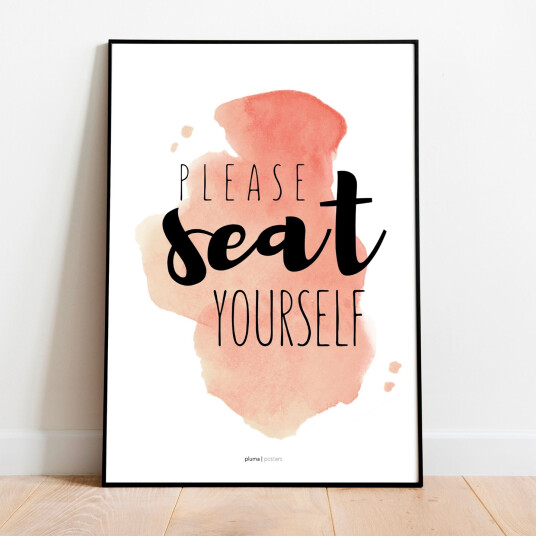 Please seat yourself - Gammelrosa av Pluma Posters Please seat yourself - Gammelrosa av Pluma Posters