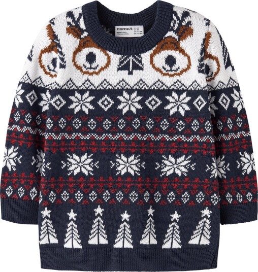 Name It Nmnrismas Julegenser 100% Bomull Marineblå 104 Name It Nmnrismas Julegenser 100% Bomull Marineblå 104