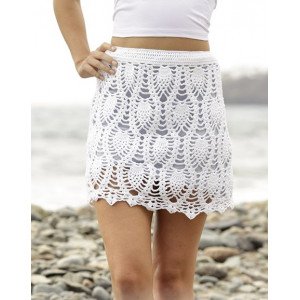Piña Colada by DROPS Design - Skjørt Hekleoppskrift str . S - XXXL - Small