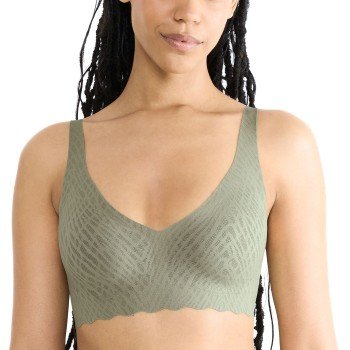 Sloggi BH ZERO Feel Bliss Soft Bra Grønn/Khaki Small Dame