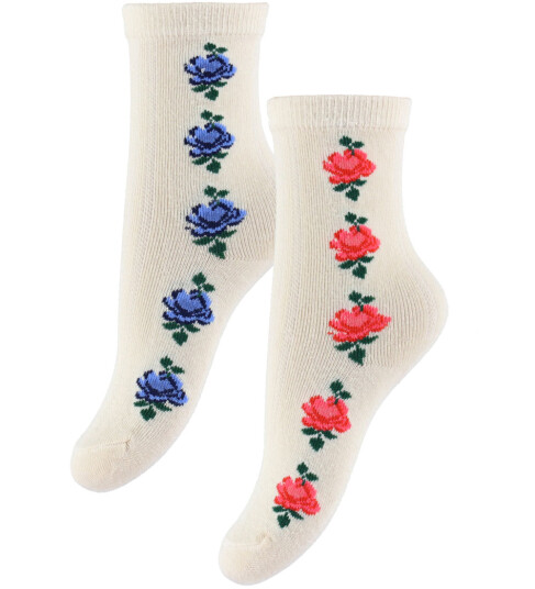 Konges Sløjd Rose Mix 2 Pakke Fine Jaquard Strømper 19 21