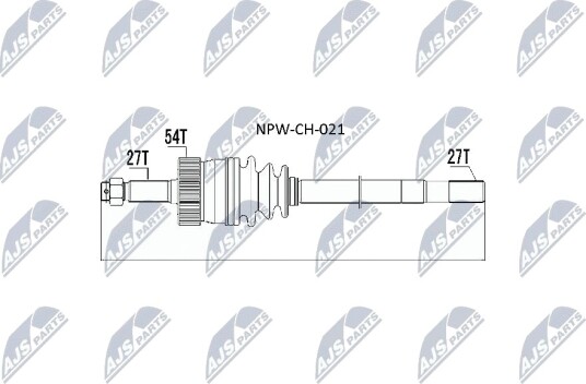 Nty Drivaksel NTY NPW CH 021