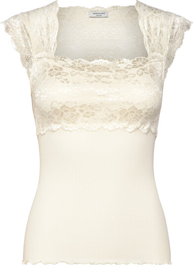 Rosemunde Rwbalta Ss Lace Top White L