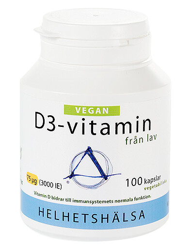 D3-vitamin Vegan 75 mcg, 3000 IE, 100 kapsler D3-vitamin Vegan 75 mcg, 3000 IE, 100 kapsler