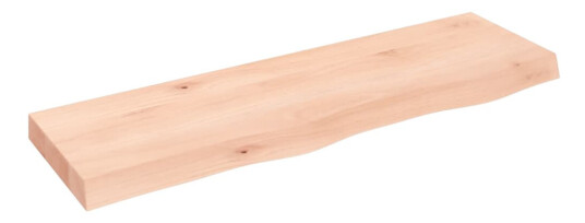 vidaXL Vegghylle 100x30x6 cm ubehandlet heltre eik