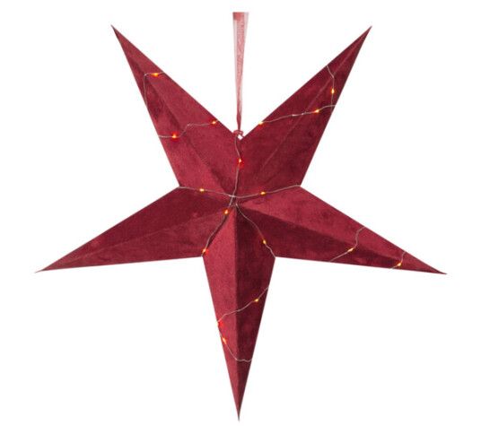 Star Trading Fløyelsstjerne + lyslenke Rød 1576090-05-0 1576090-03-0