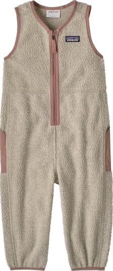 Patagonia Baby Shearling Overalls Beige 3T/3Y