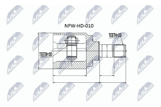 Nty Drivknute drivaksel NTY NPW HD 010
