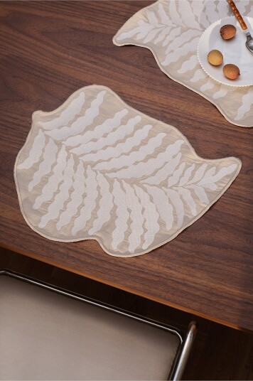 Jotex Bordmatte 2pakke Beige/naturhvit FERN 221074102105