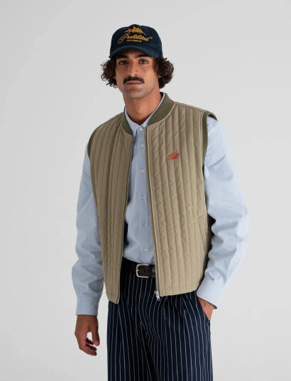 Prohibited Ranger Quilted Vest - Beige - XS