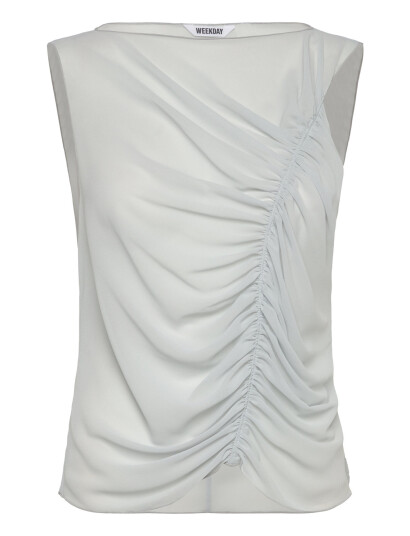 Weekday Chiffon Top - White - S Weekday Chiffon Top - White - S