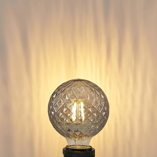 Lucande LED-pære E27 G95 4 W 1 800 K dimbar røyk