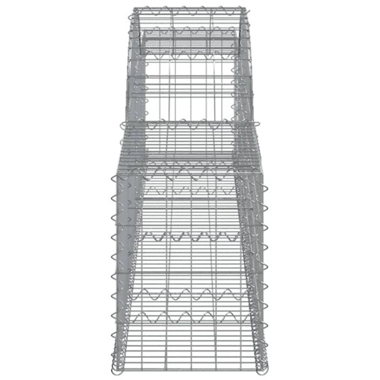 vidaXL Gabionkurver buede 7 stk 300x30x40/60 cm galvanisert jern