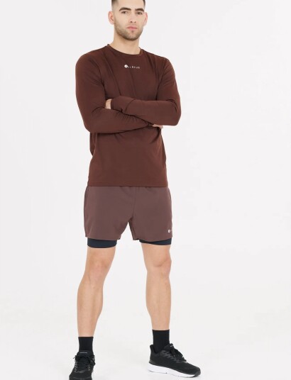 Virtus Roger M Hyperstretch L/S Tee   Brown   XL