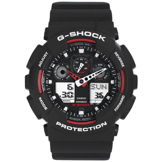 Casio Ga-100-1A4er, Harpiks, Harpiks, Mineral, Cr1220, 2 År, 70 G